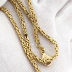 Image 9 of Golden Square Byzantine Link Necklace