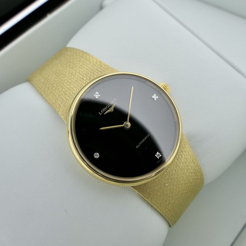 Image 12 of Longines Wittnauer Classic 'Onyx & Diamonds'; 18k gold watch