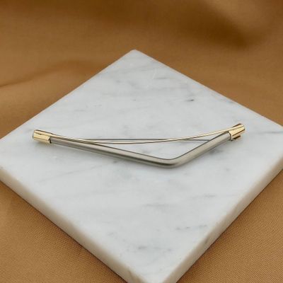 Image 2 of Two-tone gold dynamic brooch