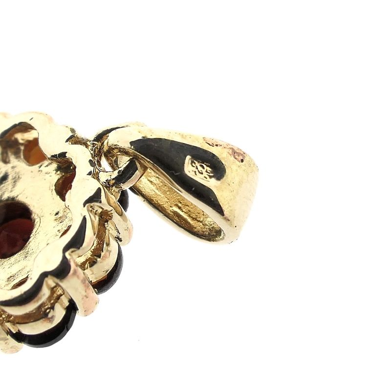 Image 6 of Vintage gold pendant with garnet