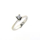 Image 1 of White gold solitaire ring with 0.14 ct diamond.