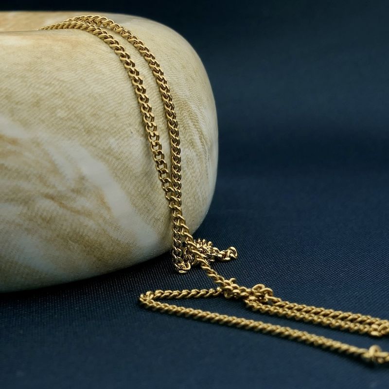 Image 2 of Gold gourmet link chain | 40 cm