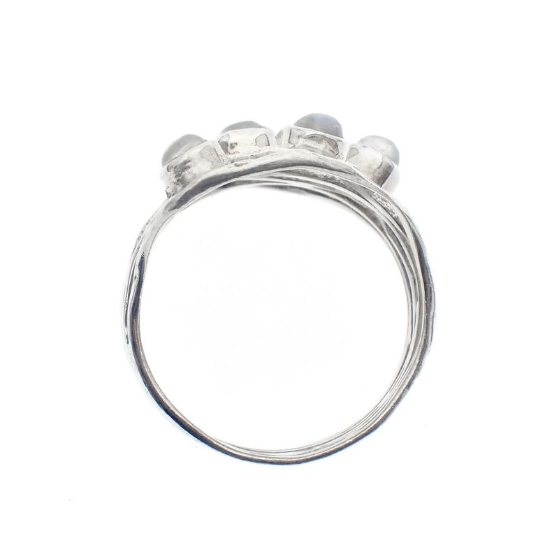 Image 7 of Silver ring with moonstones
