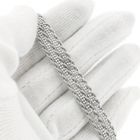 Afbeelding 5 van Witgouden kabelschakel armband | 19 cm