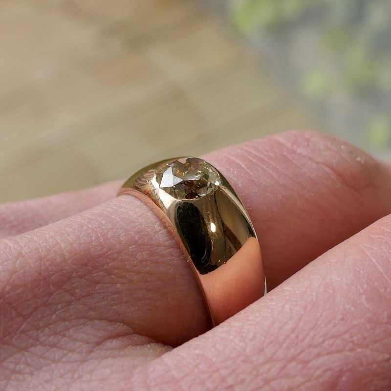 Image 11 of Rose gold solitaire ring with diamond