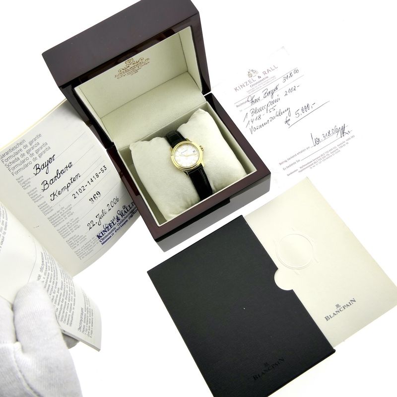 Image 4 of Blancpain Leman Ladies; 18k gold ladies watch