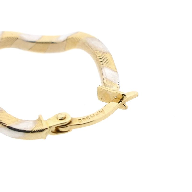 Image 10 of Bicolor Gold Earrings; Ø 19.5 mm