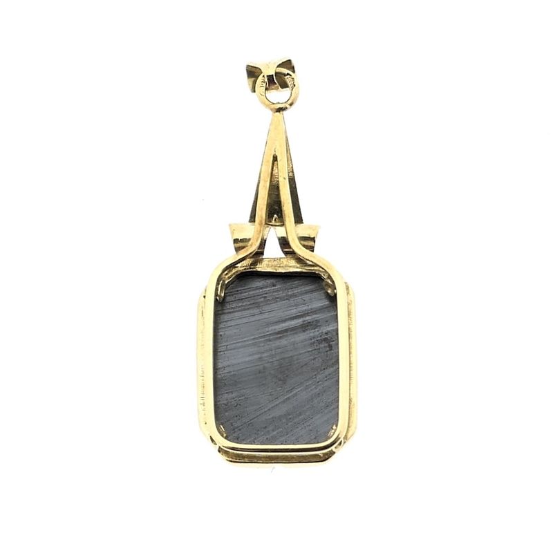 Image 4 of Vintage gold pendant with hematite