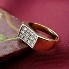 Image 2 of Gold ring with diamonds; 0.18 ct.