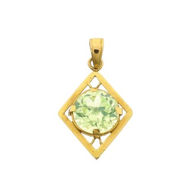 Image 1 of 22K Gold Pendant with Green Sapphire
