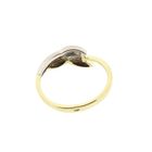 Afbeelding 4 van Bicolor gouden ring met diamant; 0,015 ct. 