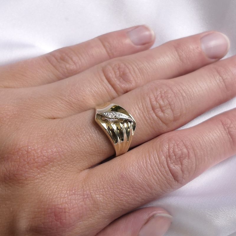 Image 11 of Gold fantasy ring with zirconia