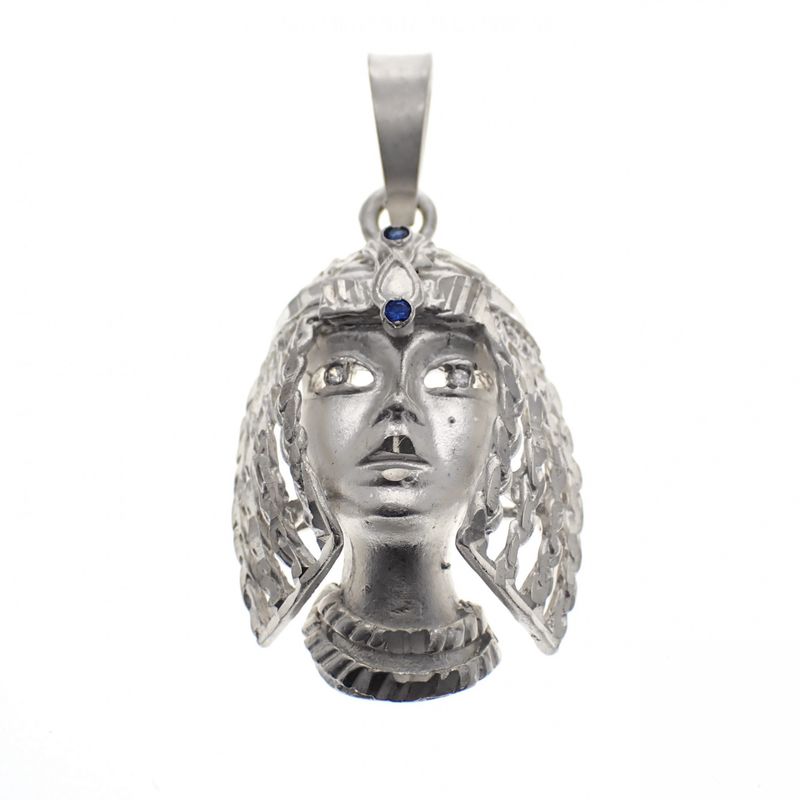 Image 1 of Silver matte pendant; Cleopatra | Zirconia