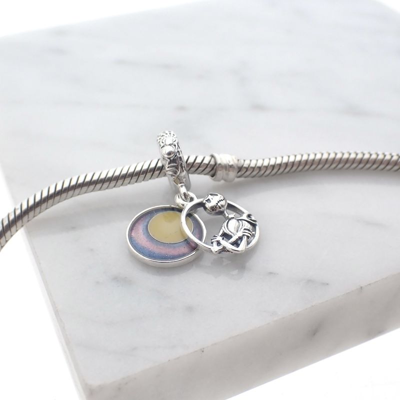 Image 2 of Pandora x Disney charm pendant; Silver; Nightmare Before Christmas