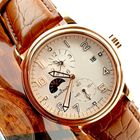 Image 6 of Blancpain Leman Dual Time; 18k rose gold men's watch