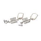 Image 4 of Silver earrings with zirconia charm