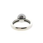 Image 4 of White gold ring with Tahitian pearl and diamonds; 0.10 ct.