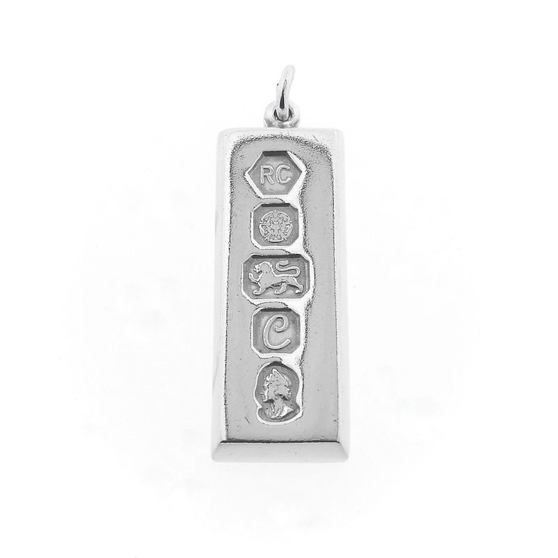Image 1 of Silver pendant made of a silver bar