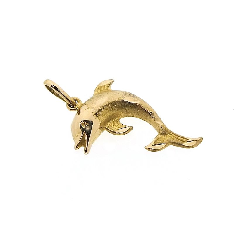 Image 6 of 18 carat gold dolphin pendant