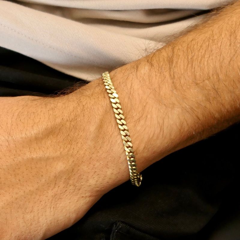 Image 10 of Gold Gourmet Link Bracelet; 14 Karat; 20 cm