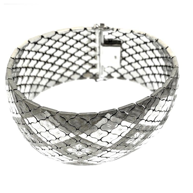 Image 3 of Silver wide snake bracelet | 20 cm