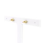 Image 4 of Gold faceted stud earrings