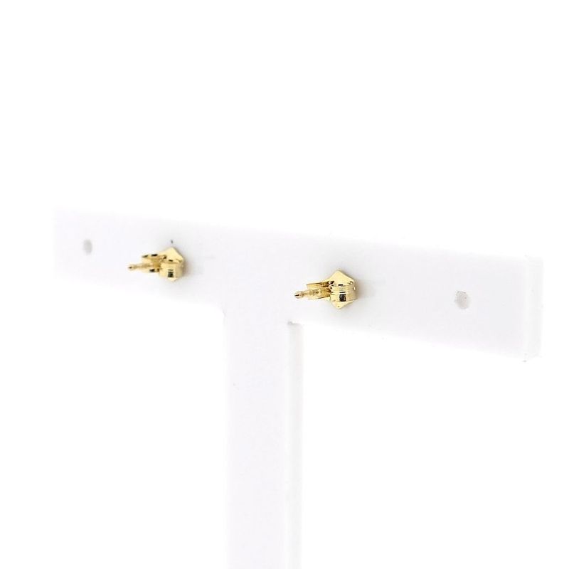 Image 4 of Gold faceted stud earrings