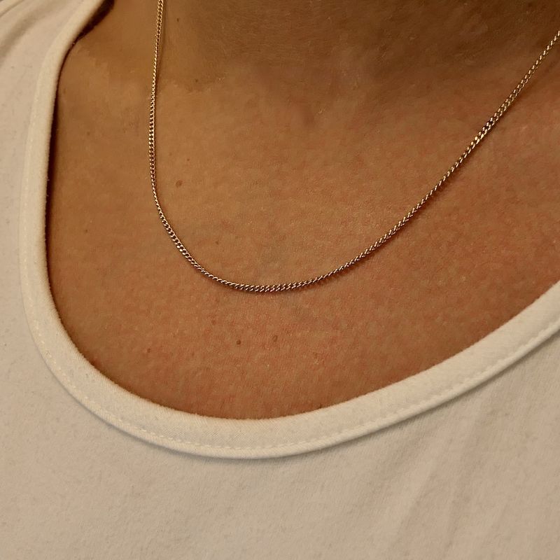 Image 8 of Gold gourmet link chain | 54 cm