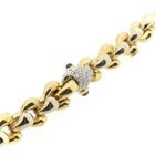 Image 4 of Cadaro two-tone gold necklace with sapphire and diamonds; 0.96 ct.