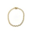 Image 3 of Gold flat gourmet link bracelet with diamonds