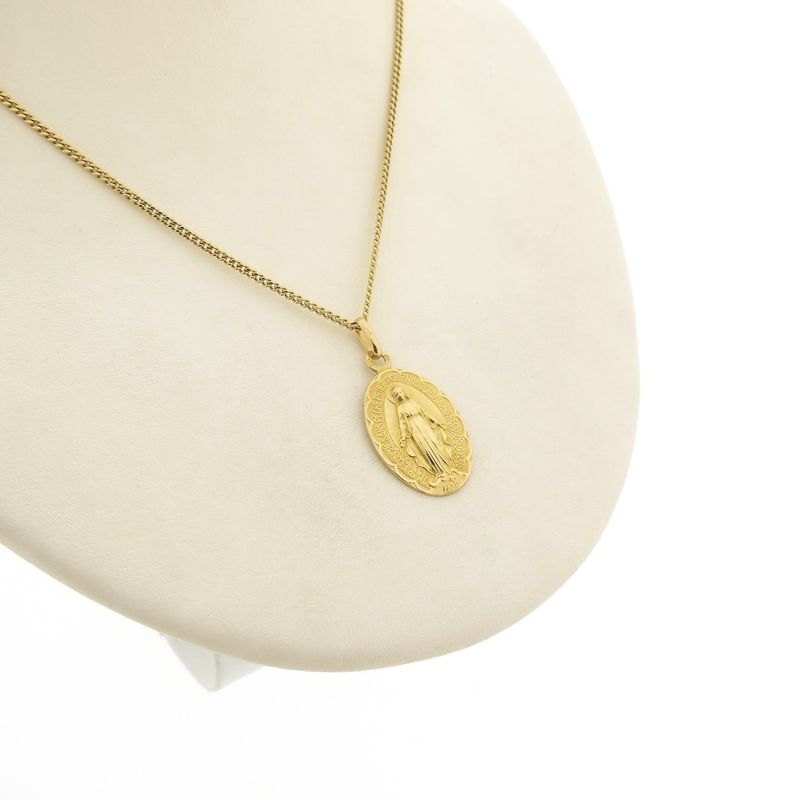 Image 4 of 18 kt Vintage gold religious pendant of Mary