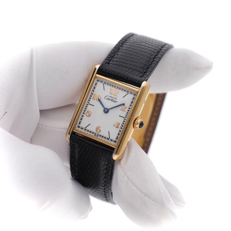 Image 3 of Cartier Tank Vermeil 'Large' 590005; Vintage Watch
