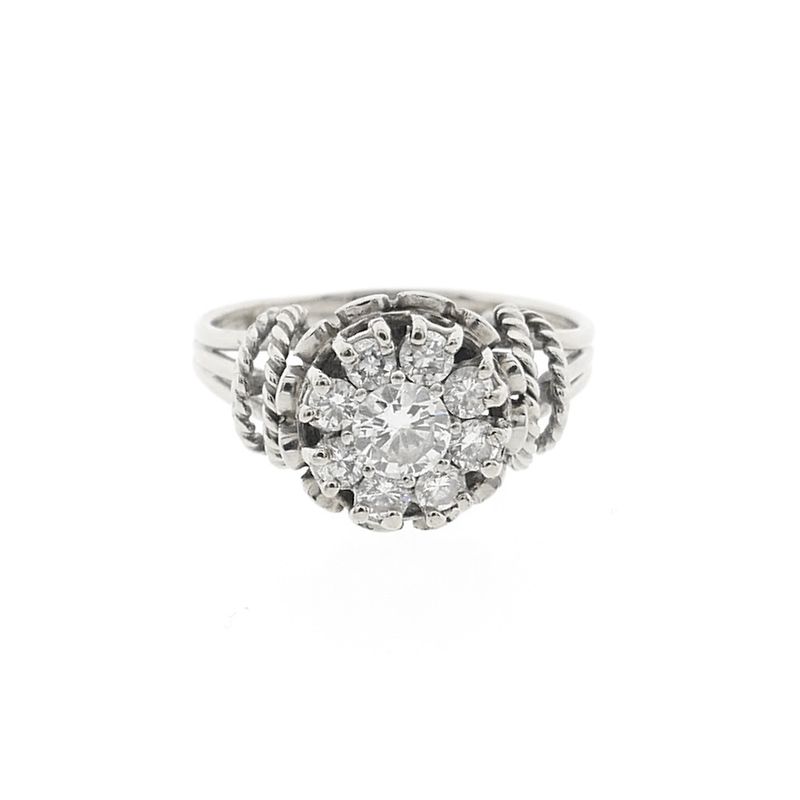 Image 5 of White gold ring set with diamonds