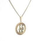 Image 5 of Gold zodiac sign pendant; Gemini