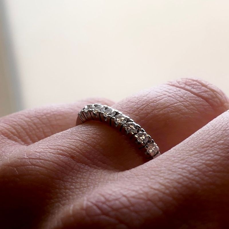 Afbeelding 7 van Witgouden rijring met diamanten; 0,40 ct.
