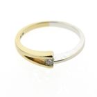 Image 3 of Two-tone gold ring with 0.05 ct diamond.