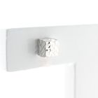 Image 4 of 18 kt white gold faceted square stud earrings