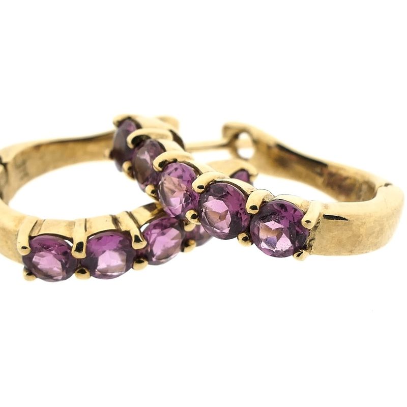 Image 5 of 9 carat stud earrings with pink tourmaline