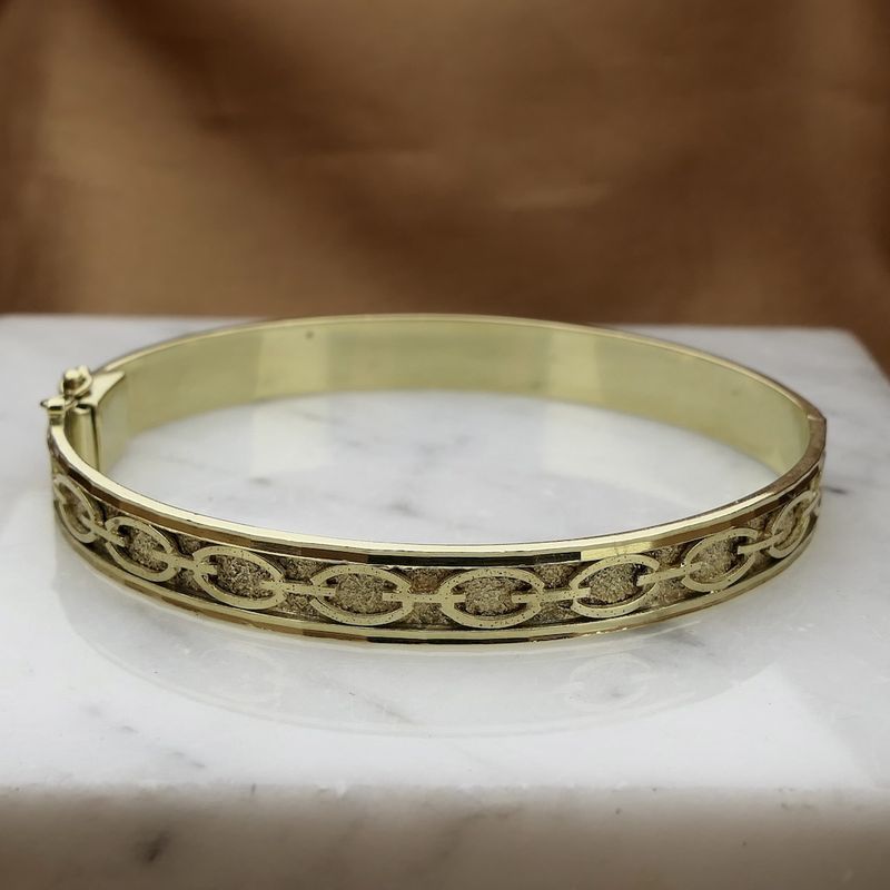 Image 8 of Gold slave bracelet with engravings