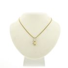 Image 5 of Two-tone minimalist pendant with diamond; 0.04 ct.