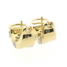 Image 12 of Gold stud earrings set with diamonds; 0.70 ct.