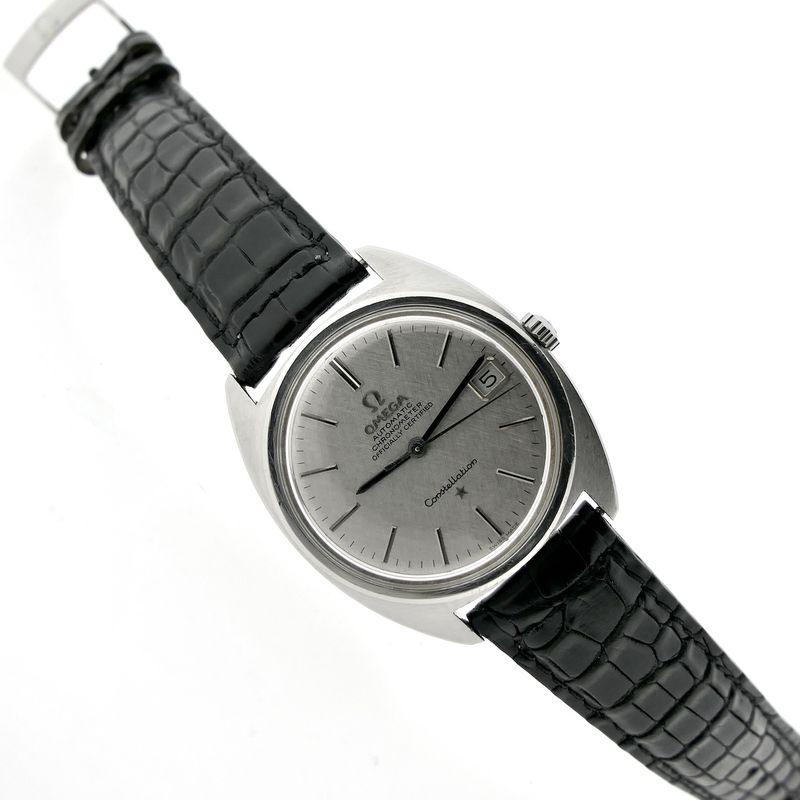 Image 6 of Omega Constellation Automatic Chronometer; Vintage horloge met 'linen' wijzerplaat