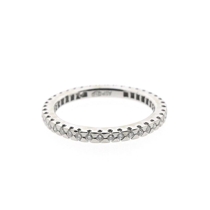 Image 4 of 18K white gold alliance ring with 0.4 ct diamond