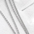 Image 7 of White Gold Square Fox Tail Necklace