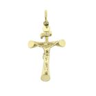 Image 2 of Gold pendant of a cross with corpus; INRI
