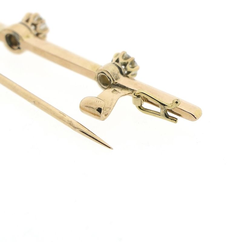 Image 5 of Rose gold brooch with diamond; 0.45 ct.