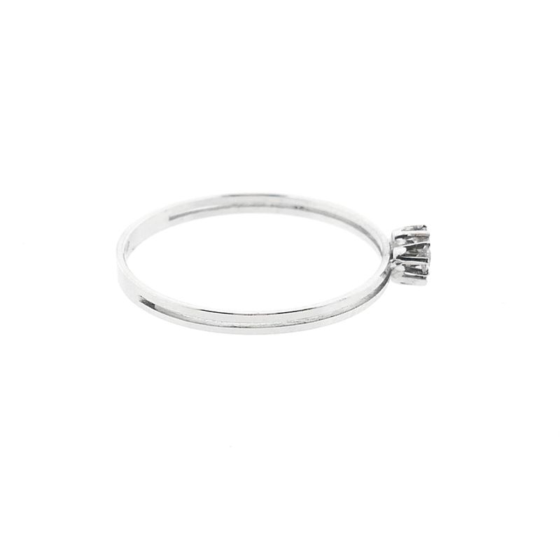 Image 5 of White gold ring with diamonds; 0.075 ct.