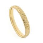 Image 1 of Vintage gold slave bracelet with engravings; Size M