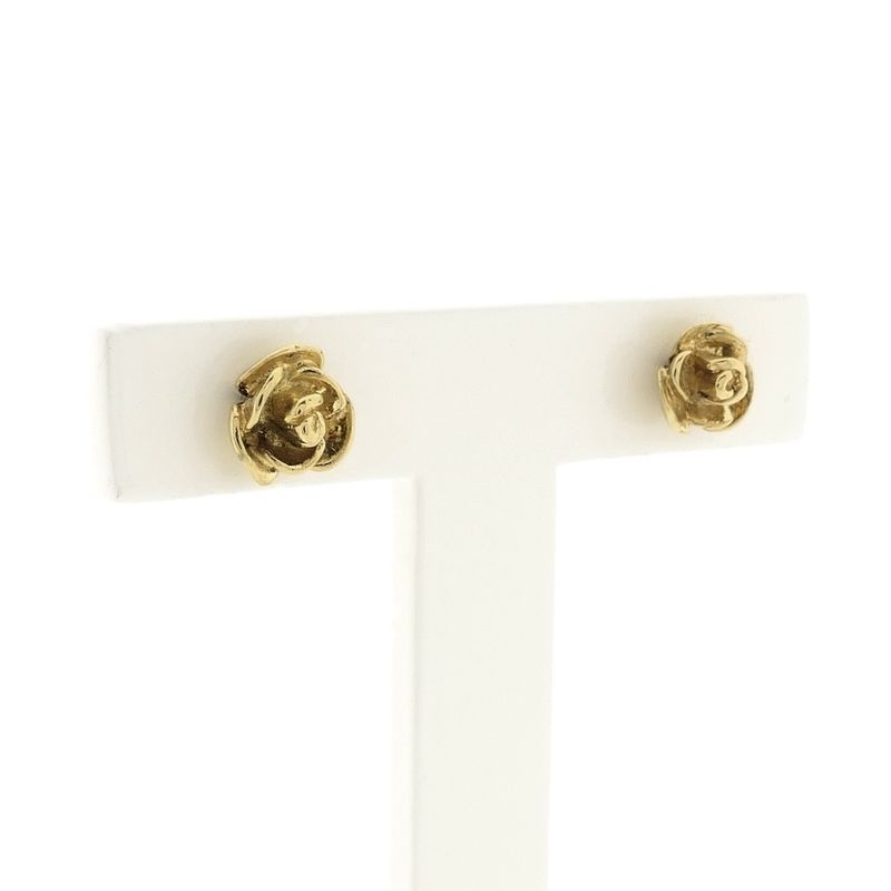 Image 4 of Gold stud earrings | Rose