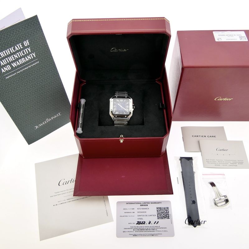 Image 23 of Cartier Santos 'Large' 4072 WSSA0018; Automatic men's watch